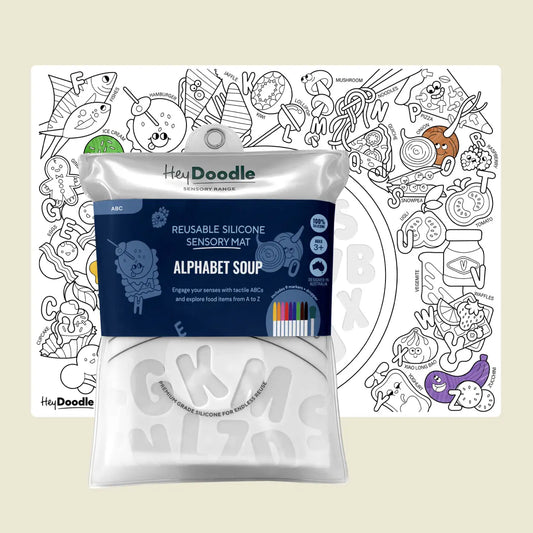 Sensory Coloring & Doodle Mat | Alphabet Soup