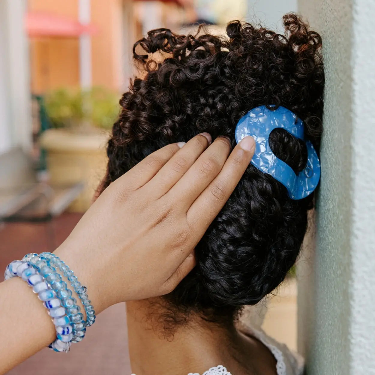 Teleties Flat Round Hair Clip | Blue Lagoon | Assorted Sizes