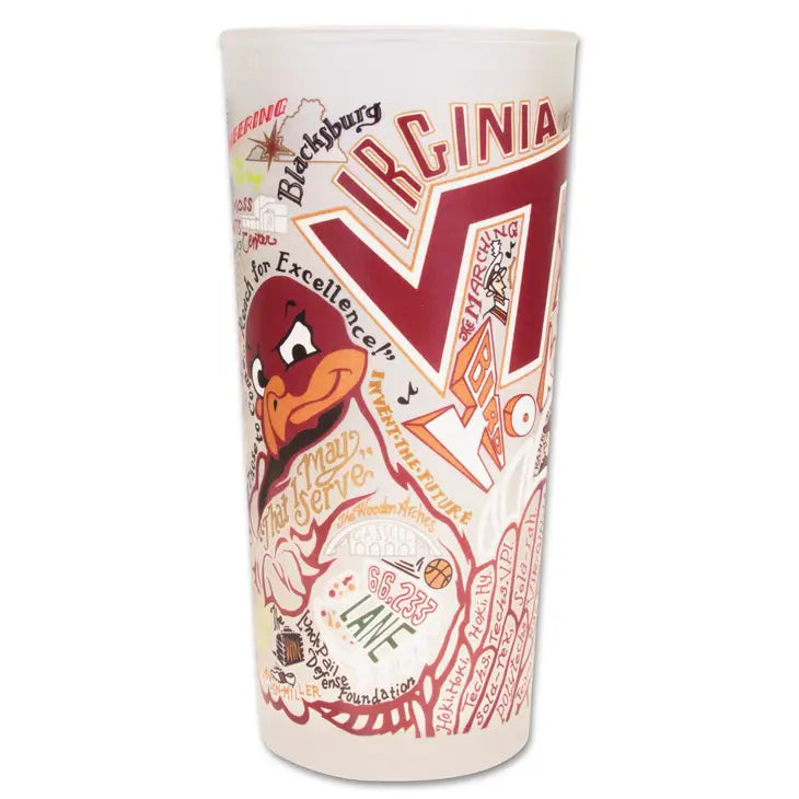 Collegiate Frosted Drinking Glass