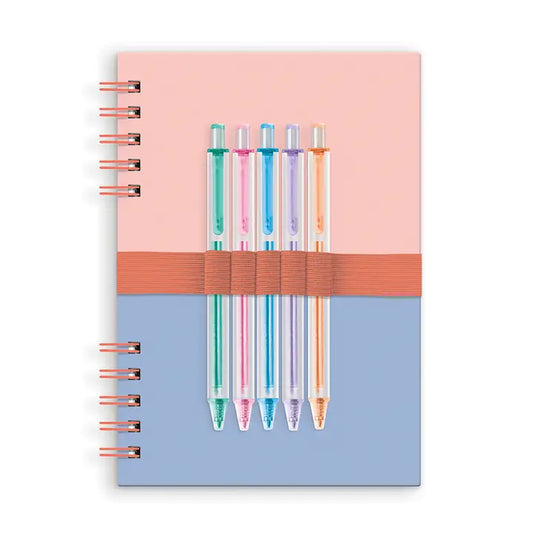 Coral & Salt Water | Harper Split-Spiral Notebook & Pen Set