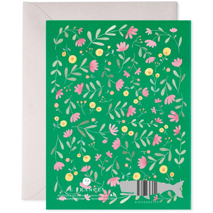 Greeting Card | Green Floral Birthday