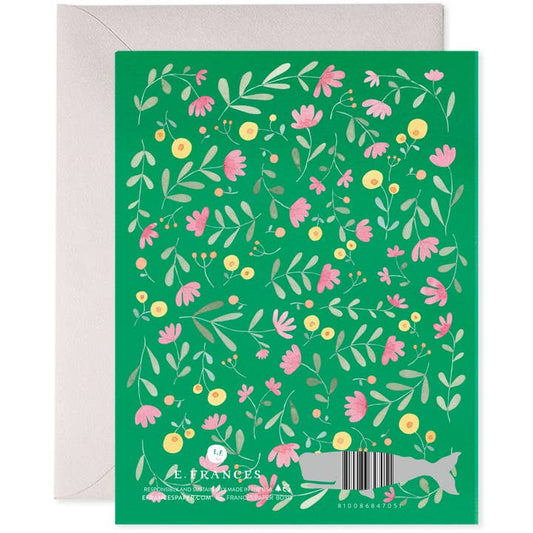Greeting Card | Green Floral Birthday