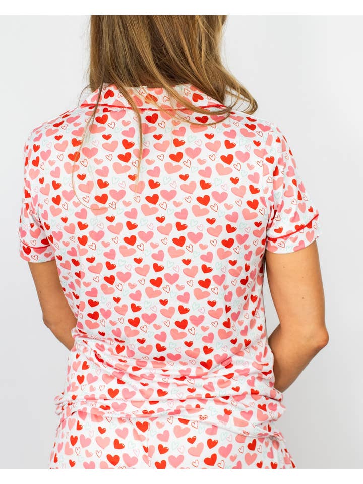 All You Need Is Love | Short Sleeve Button Up Sleep Shirt