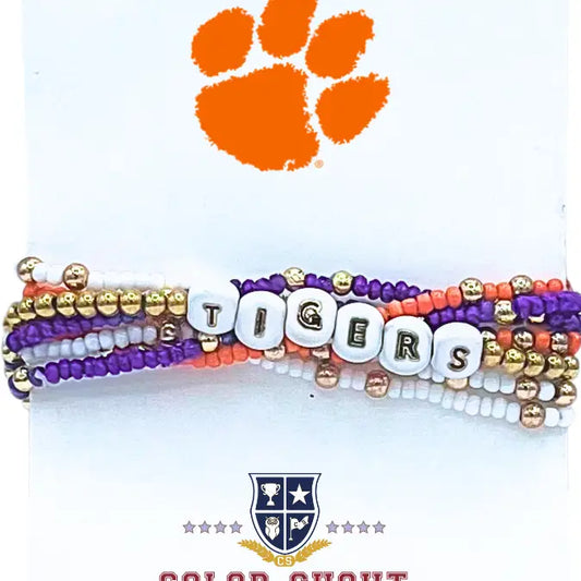 Clemson | Lucky 7 Bracelet Stack