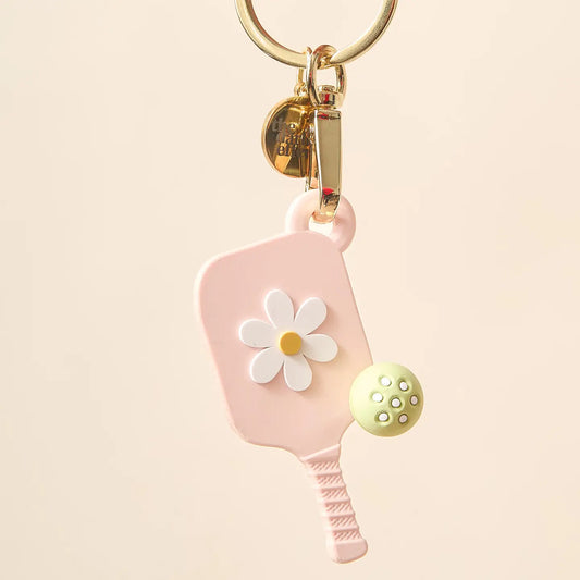 Pickleball Paddle Keychain | Blush Pink