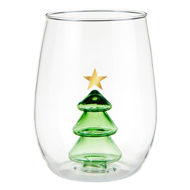 Stemless Wine Glass | Tree Figurine