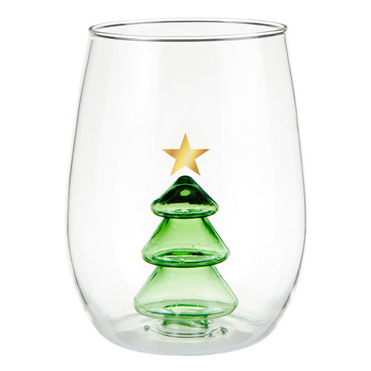Stemless Wine Glass | Tree Figurine