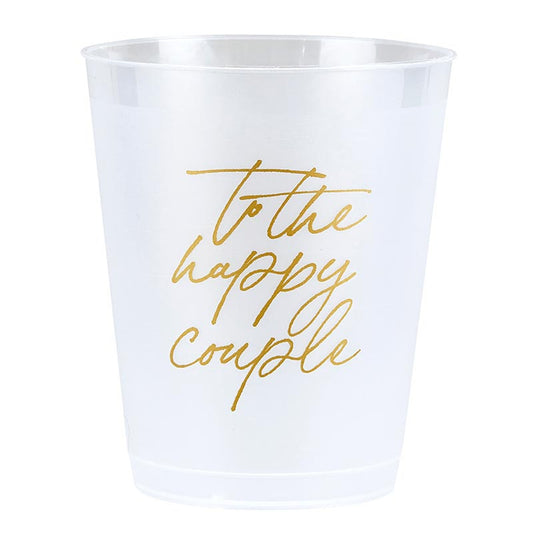 Frosted Party Cups | Happy Couple