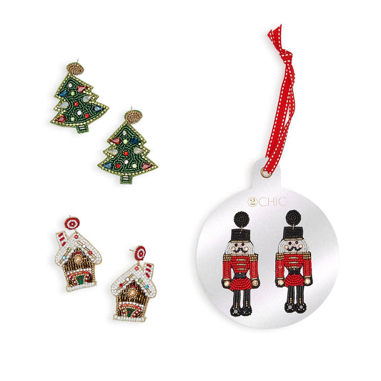 Beaded Holiday Earrings