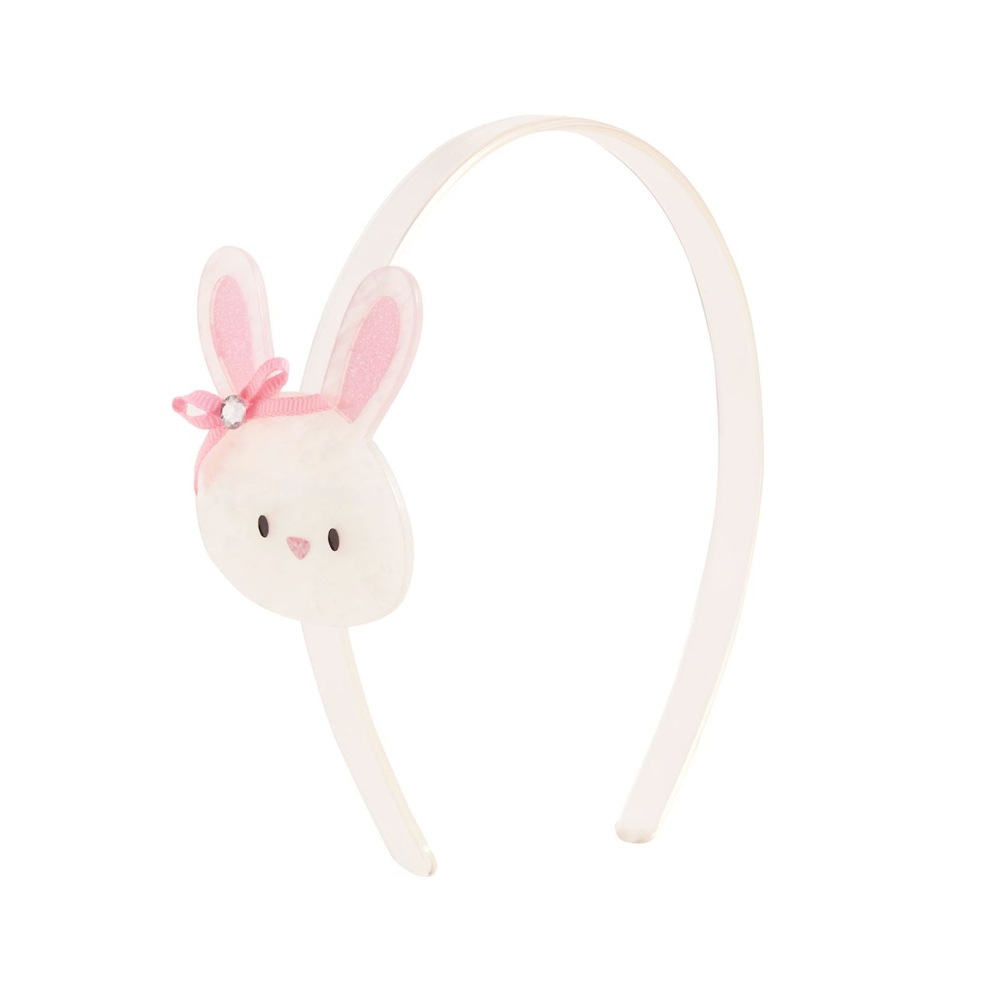 White Easter Bunny Acrylic Headband
