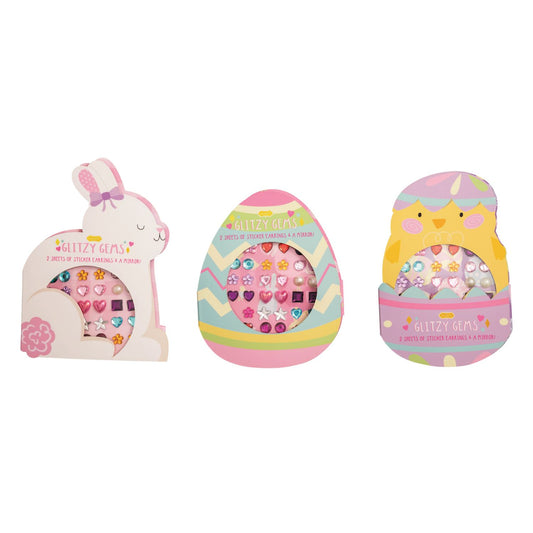 Easter Glitzy Gems Stick-On Earrings | Assorted Styles