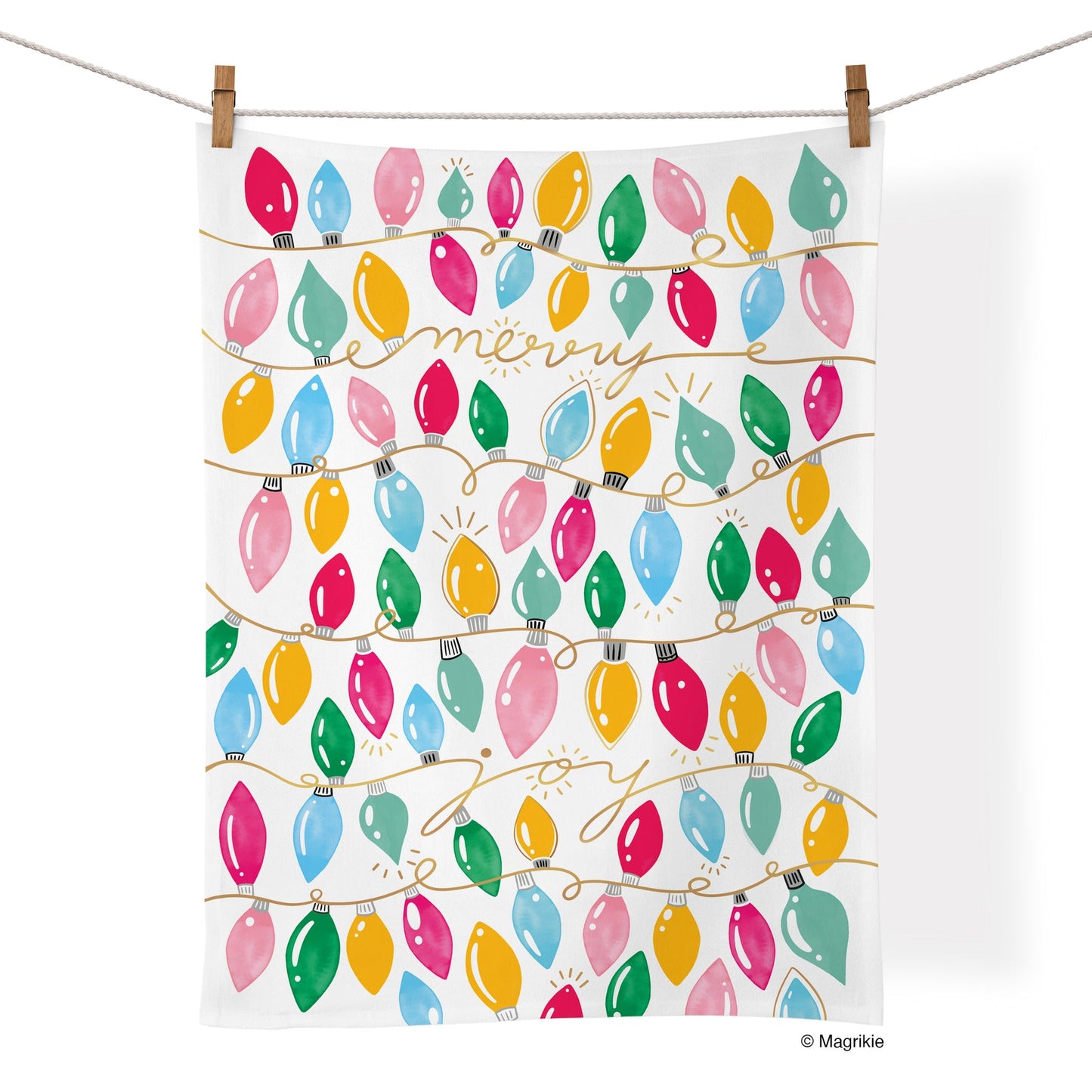 Tea Towel | Merry Joy Lights