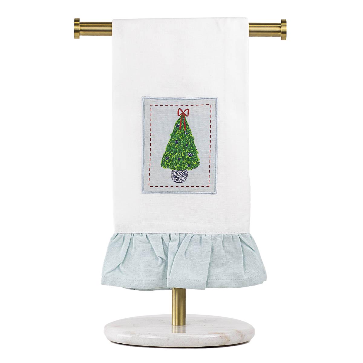 Hand Towel | Ruffle | Christmas Topiary