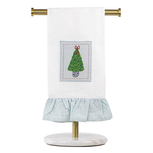 Hand Towel | Ruffle | Christmas Topiary