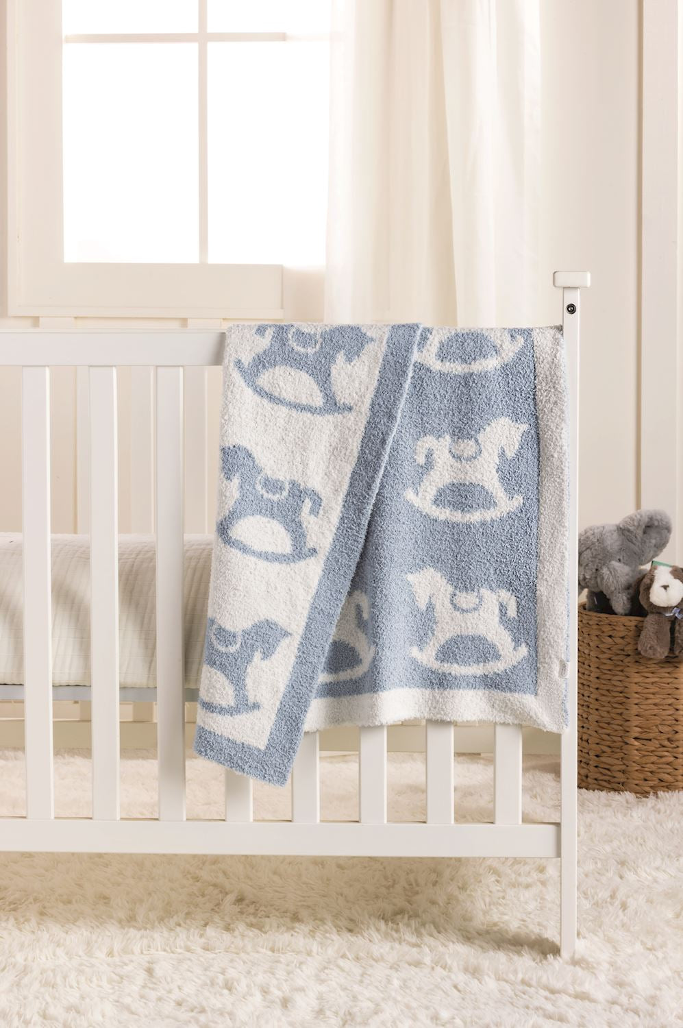 Rocking Horse Chenille Blanket
