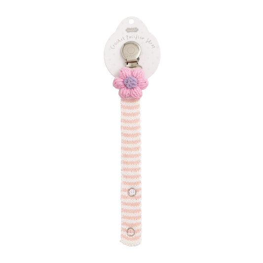 Pink Flower Crochet Pacy Strap