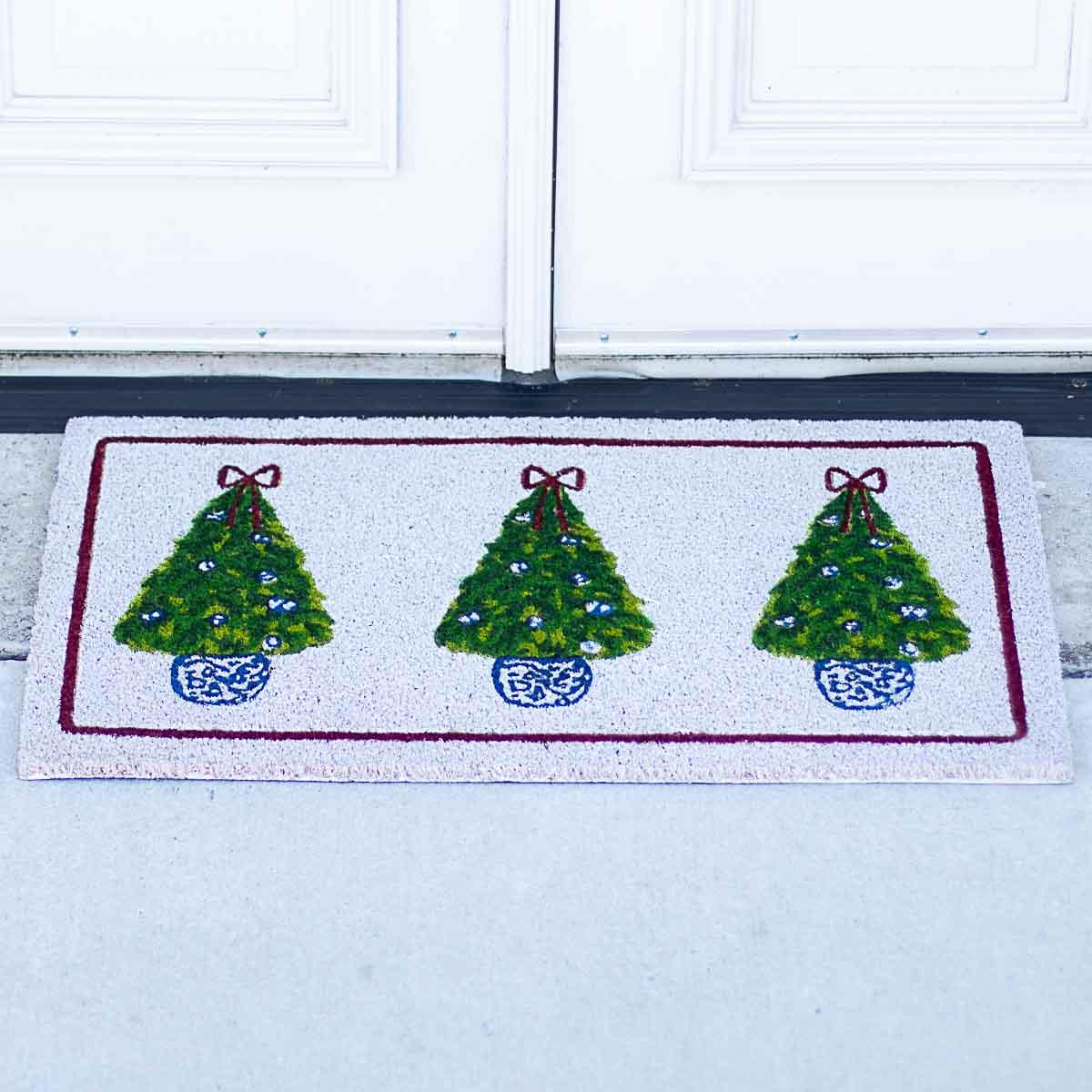 Coir Doormat | Christmas Tree Topiary