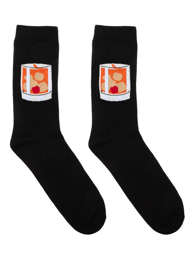 3D Packaged Crew Socks | Whiskey Old Fashioned