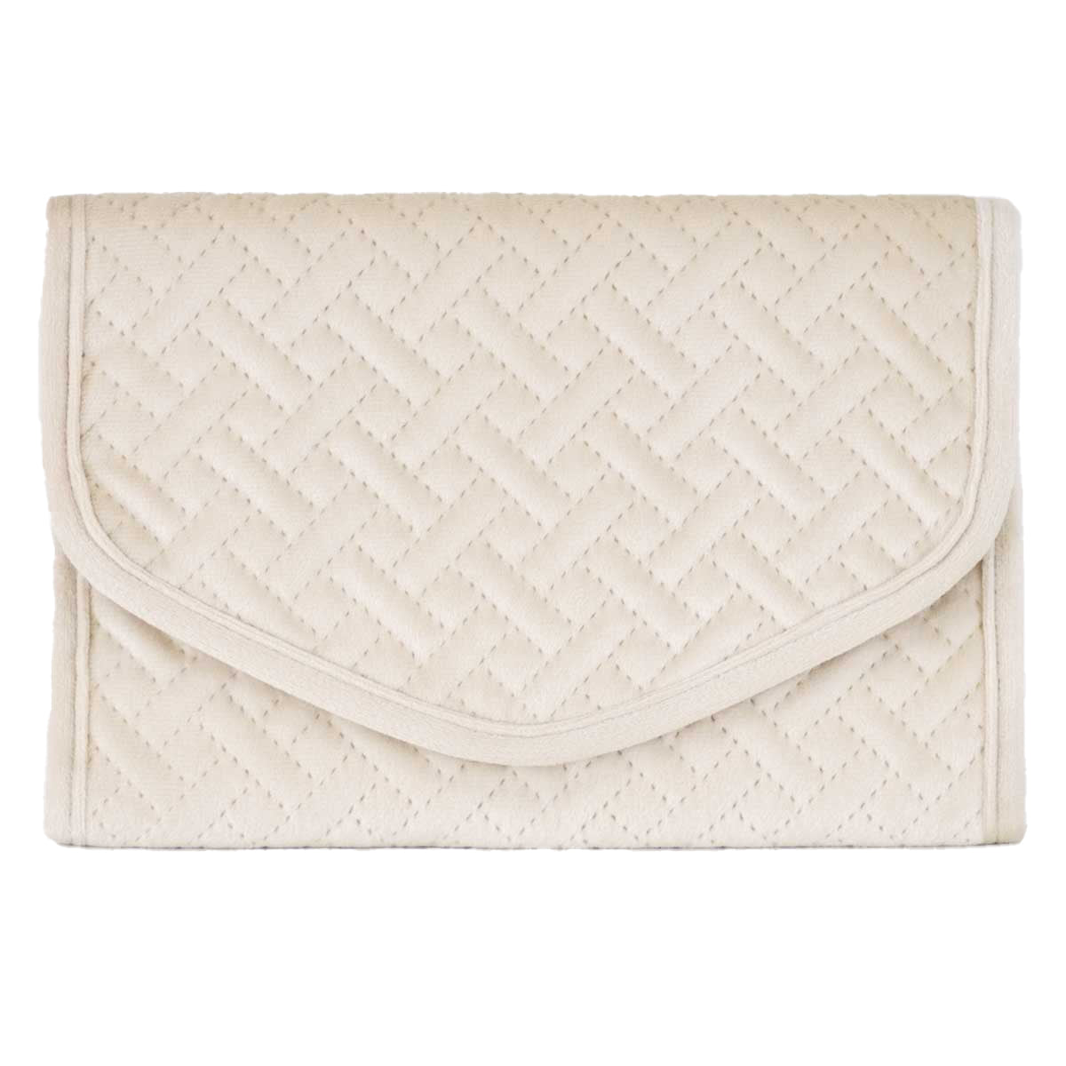 Quilted Jewelry Clutch - Off White