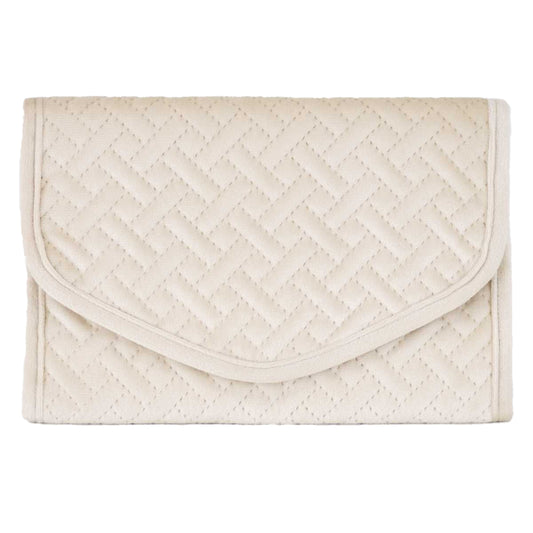 Quilted Jewelry Clutch - Off White