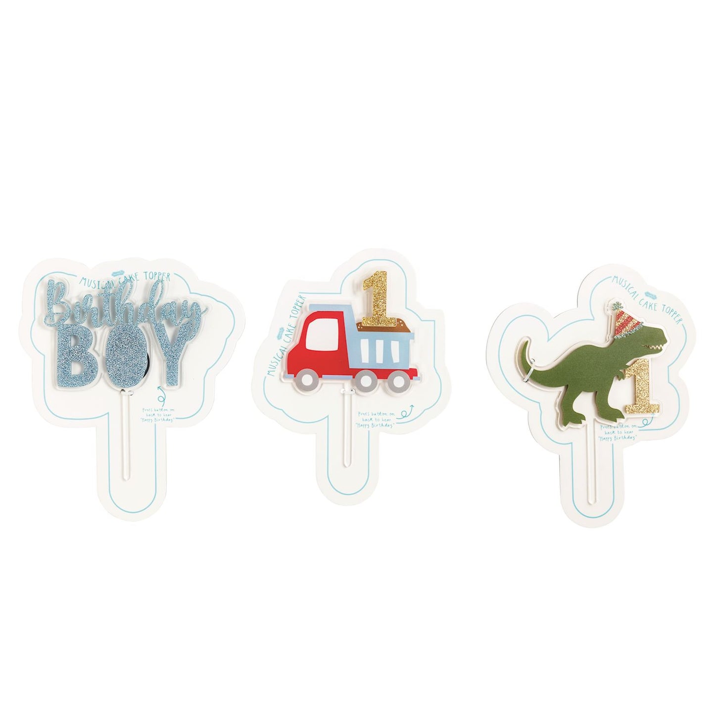 Boy Musical Birthday Cake Toppers | Assorted Styles
