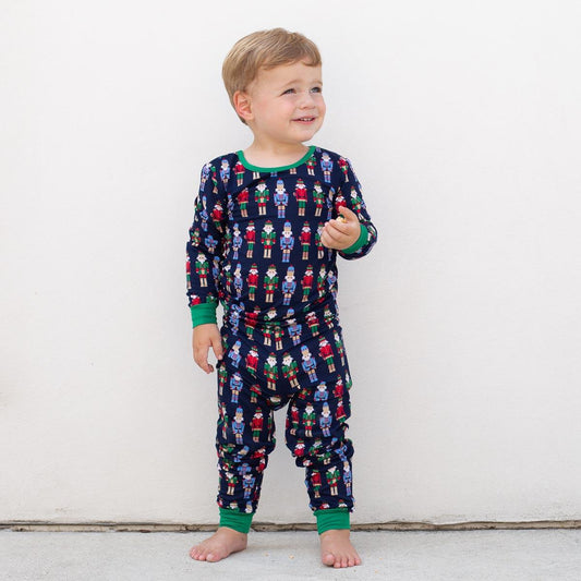 Long Sleeve Pajamas | Nutcracker March | Navy | Kids