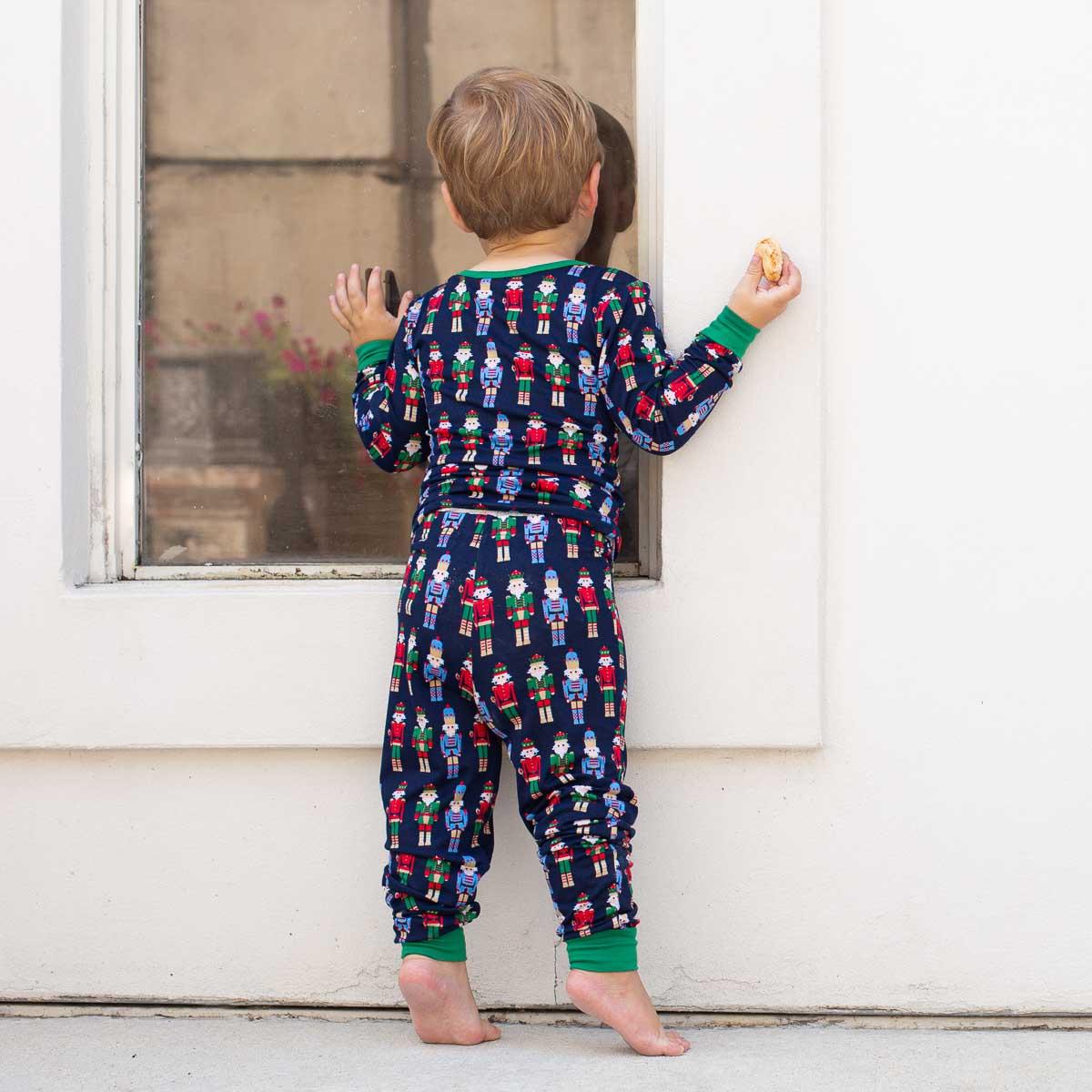 Long Sleeve Pajamas | Nutcracker March | Navy | Kids