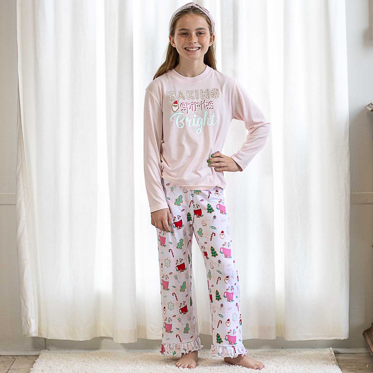 Ruffle Sleep Pants | Baking Spirits Bright | Girl's