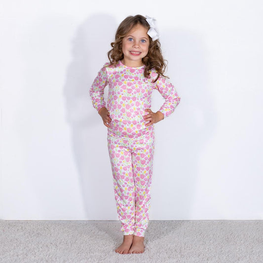 Kid's Long Sleeve Pajamas | Tulip Fields
