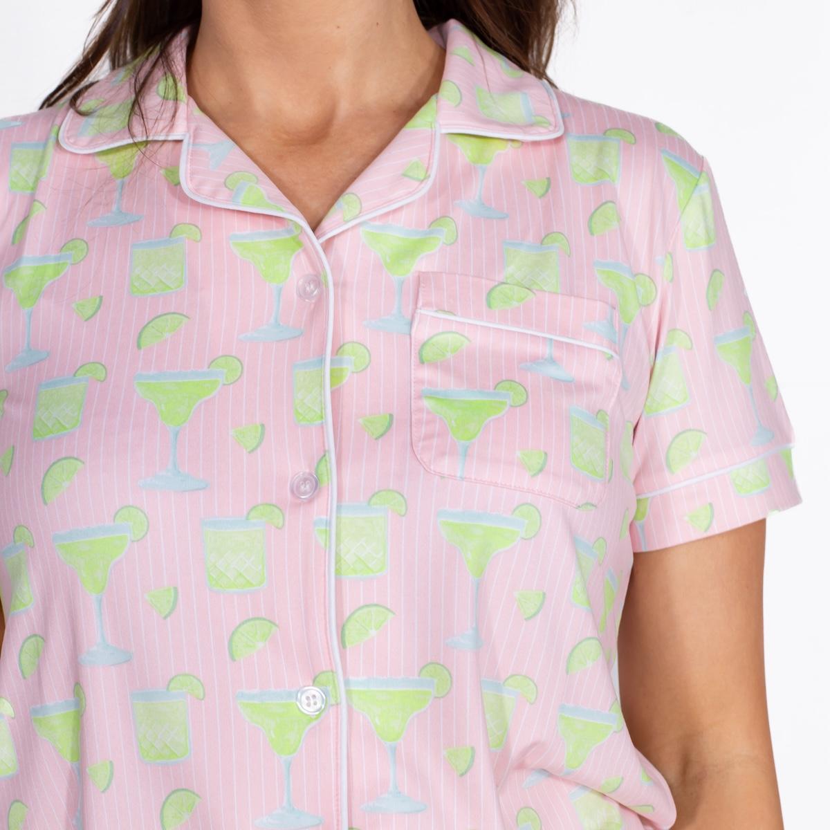 Short Sleeve Button Up Sleep Shirt | Salty but Sweet
