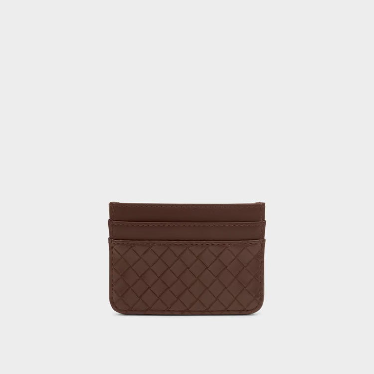 Nova Woven Texture Cardholder | Chocolate