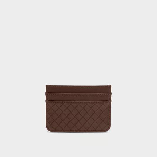 Nova Woven Texture Cardholder | Chocolate