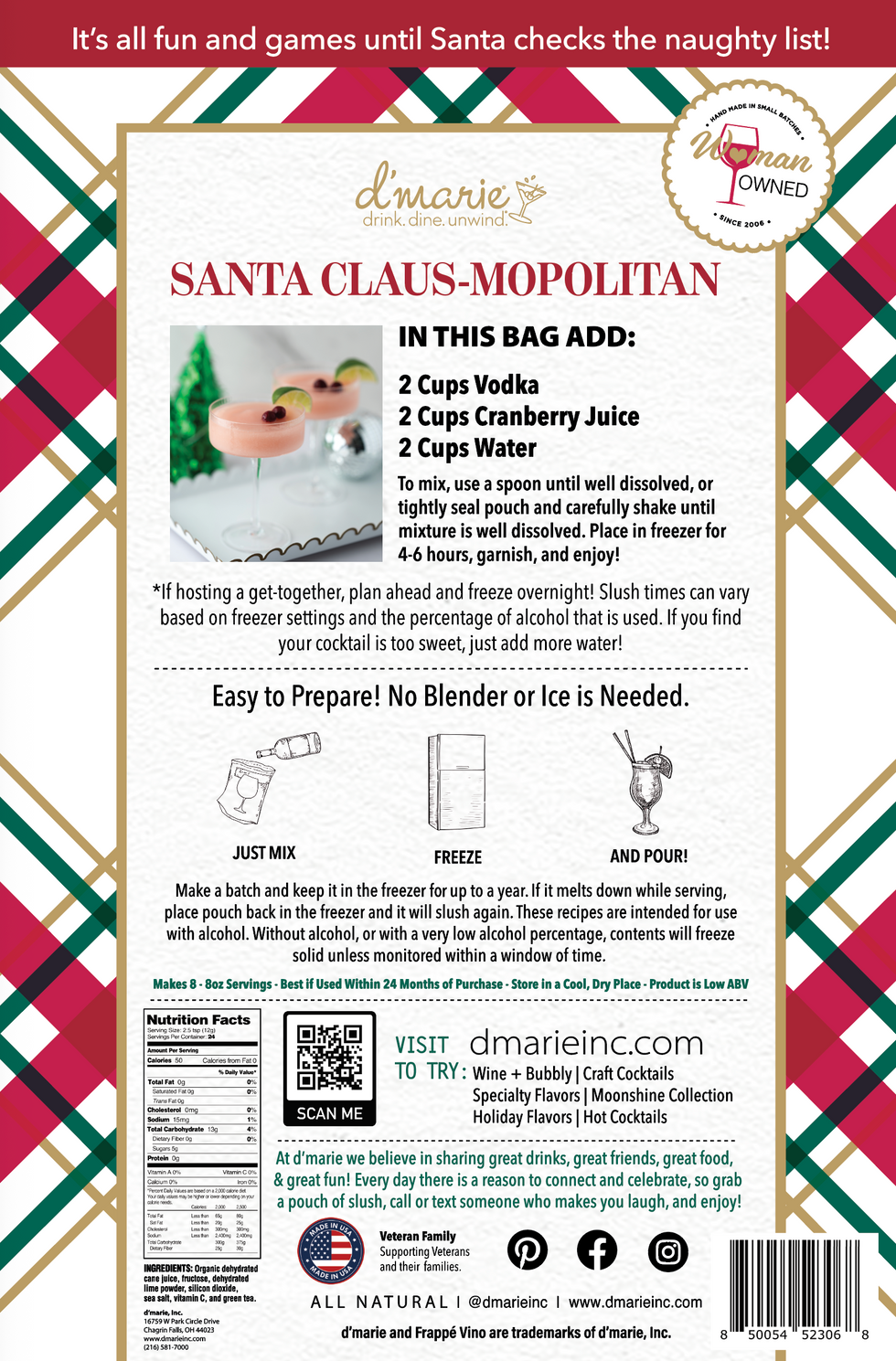 Cocktail Slush Mix | Santa Claus-mopolitan