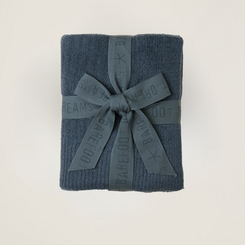 CozyChicLite Ribbed Blanket | Smokey Blue