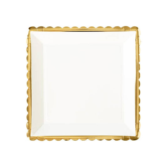 Paper Plates | Gold Ruffle Edge