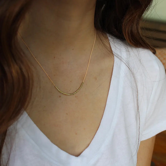 Morse Code Necklace | Happy