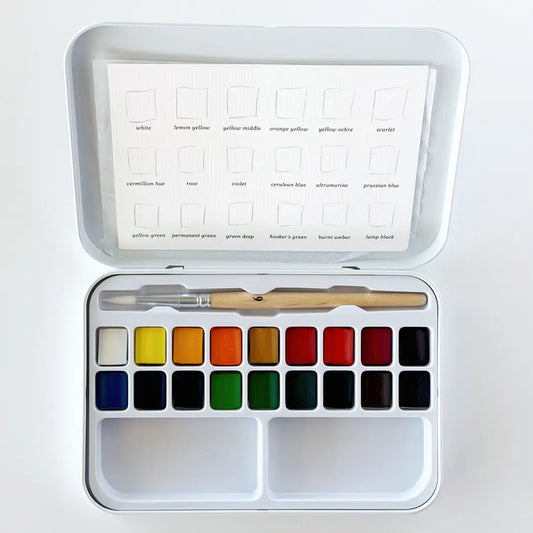 Watercolor Paint Set | 18 Colors w/Brush