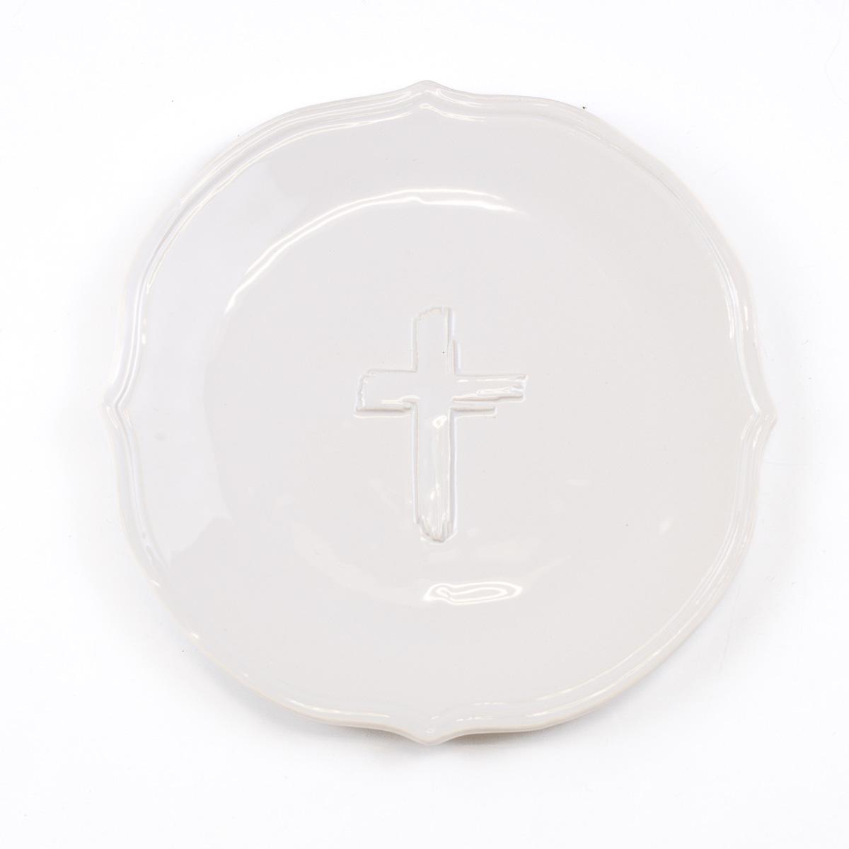 Salad Plate | Cross Embossed
