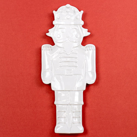 Royal Nutcracker Shaped Platter | White