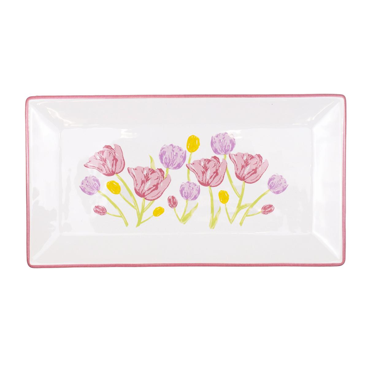 Rectangle Platter | Tulip Fields