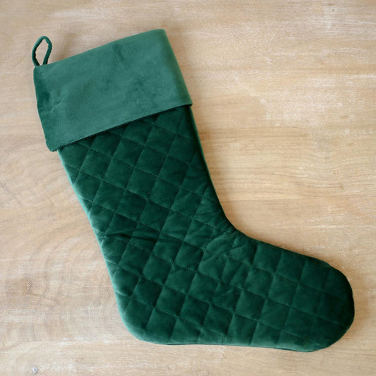 Quilted Stocking | Dark Green