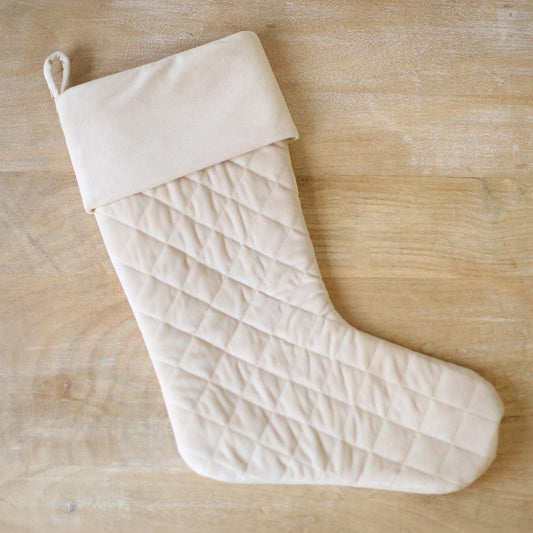 Quilted Stocking | Cream