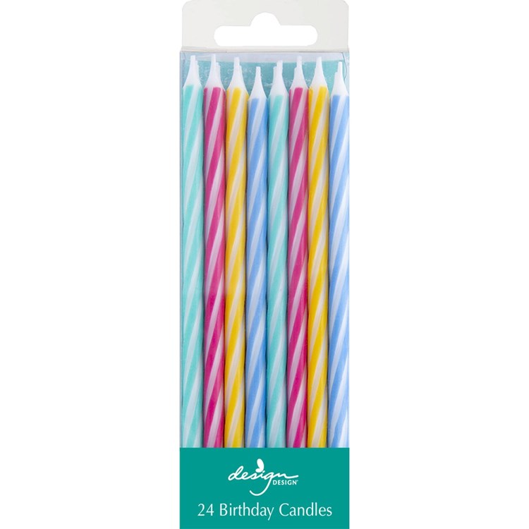 Extra Large Stick Candles | Bright Stripes