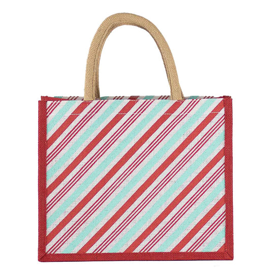 Gift Tote | Christmas Candy Stripe