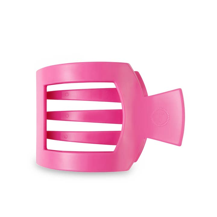 Teleties Flat Square Hair Clip | Paradise Pink | Assorted Sizes