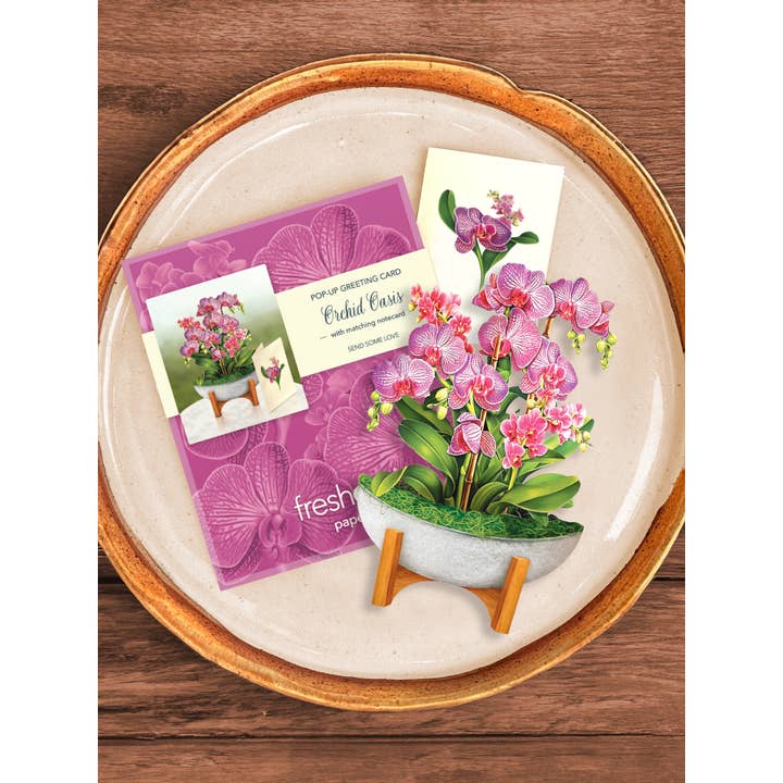 Mini Pop-Up Greeting Cards | Orchid Oasis