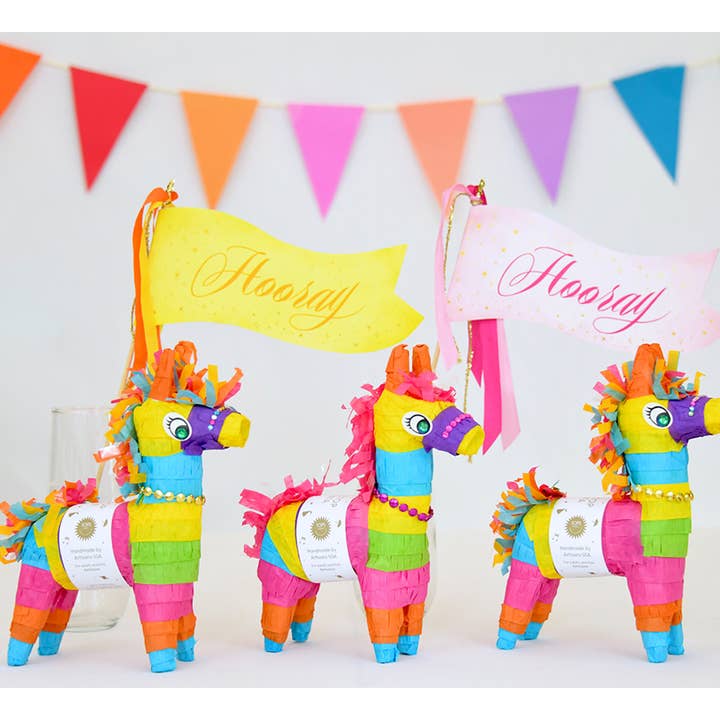 Refillable Tabletop Pinata | Donkey | Assorted Colors