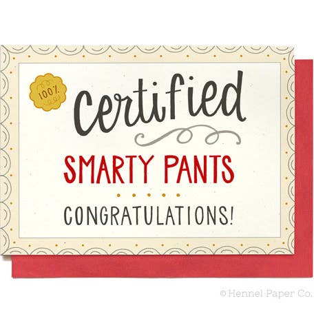 Graduation Card | Certified Smarty Pants