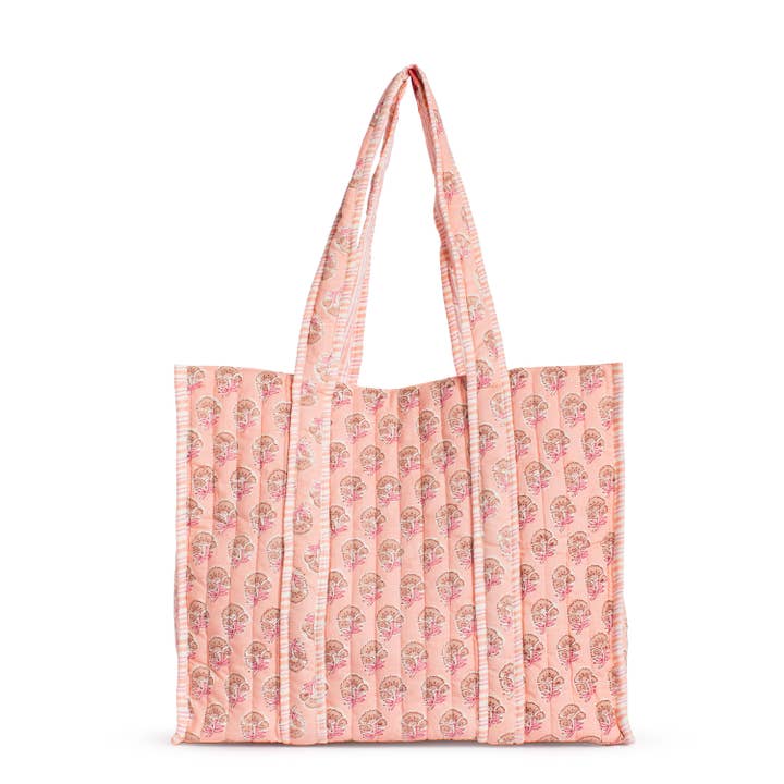 Layla Pink Quilted Tote