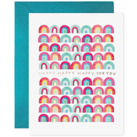 Congratulations Card | Happy For You Rainbows